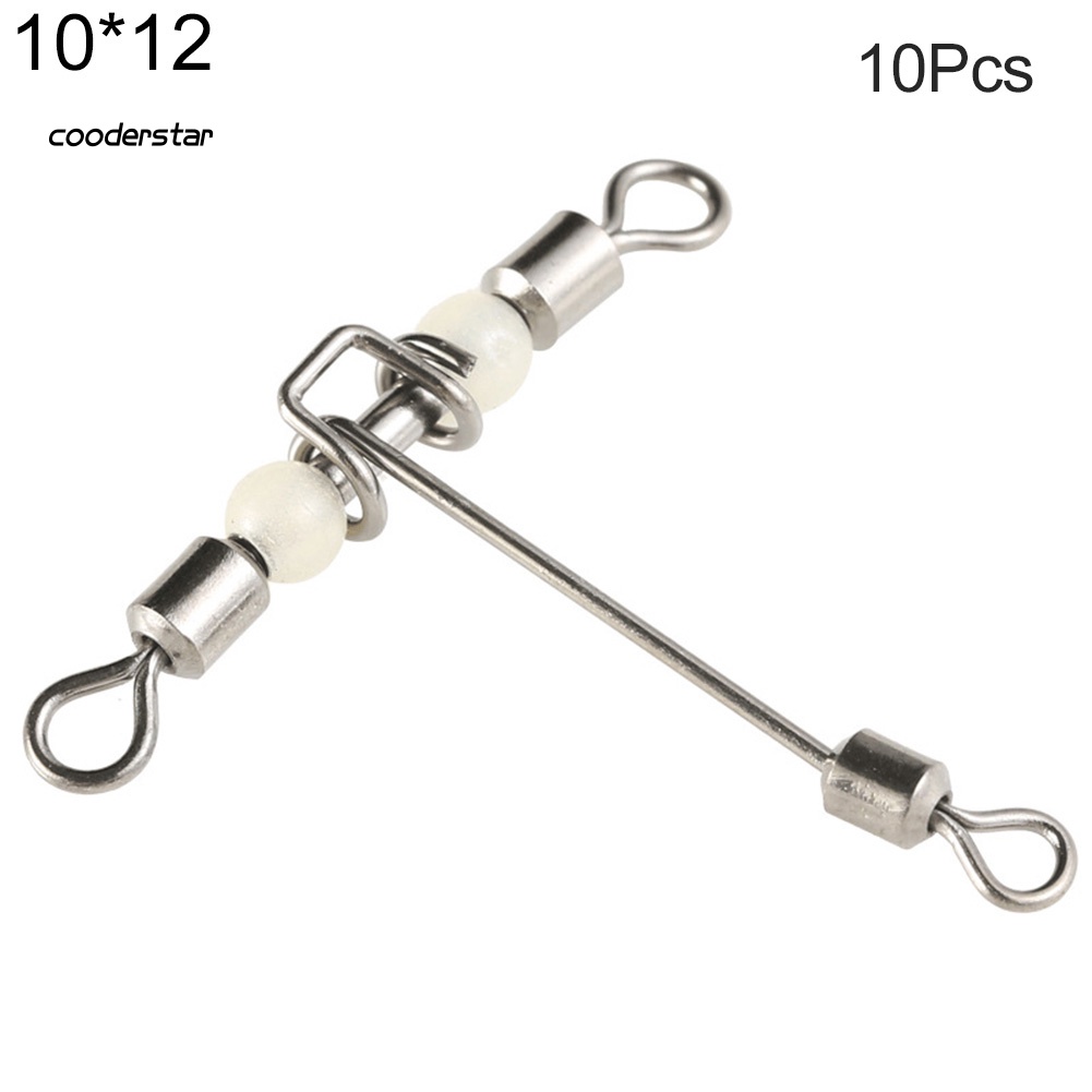 Bộ 10 Móc Nối Chữ T 3 Chiều Phát Sáng Trong Đêm Chuyên Dụng Cho Câu Cá