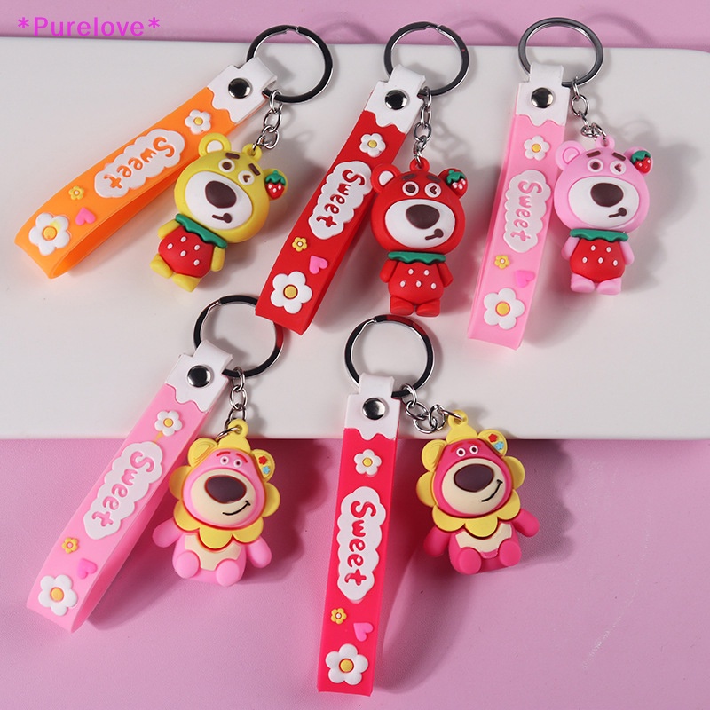 Móc Khóa Hình Gấu 3D Bằng PVC Mềm Dễ Thương Mới