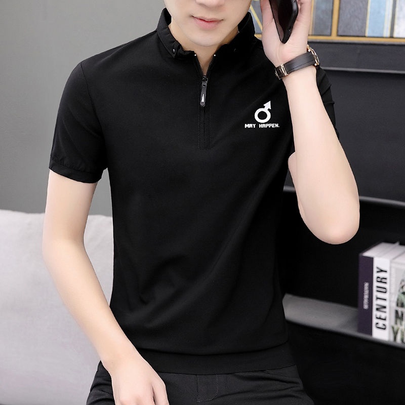 Dây Cáp Yp... Áo Thun POLO Cotton Ngắn Tay Dáng Rộng Thời Trang Mùa Hè Dành Cho Nam