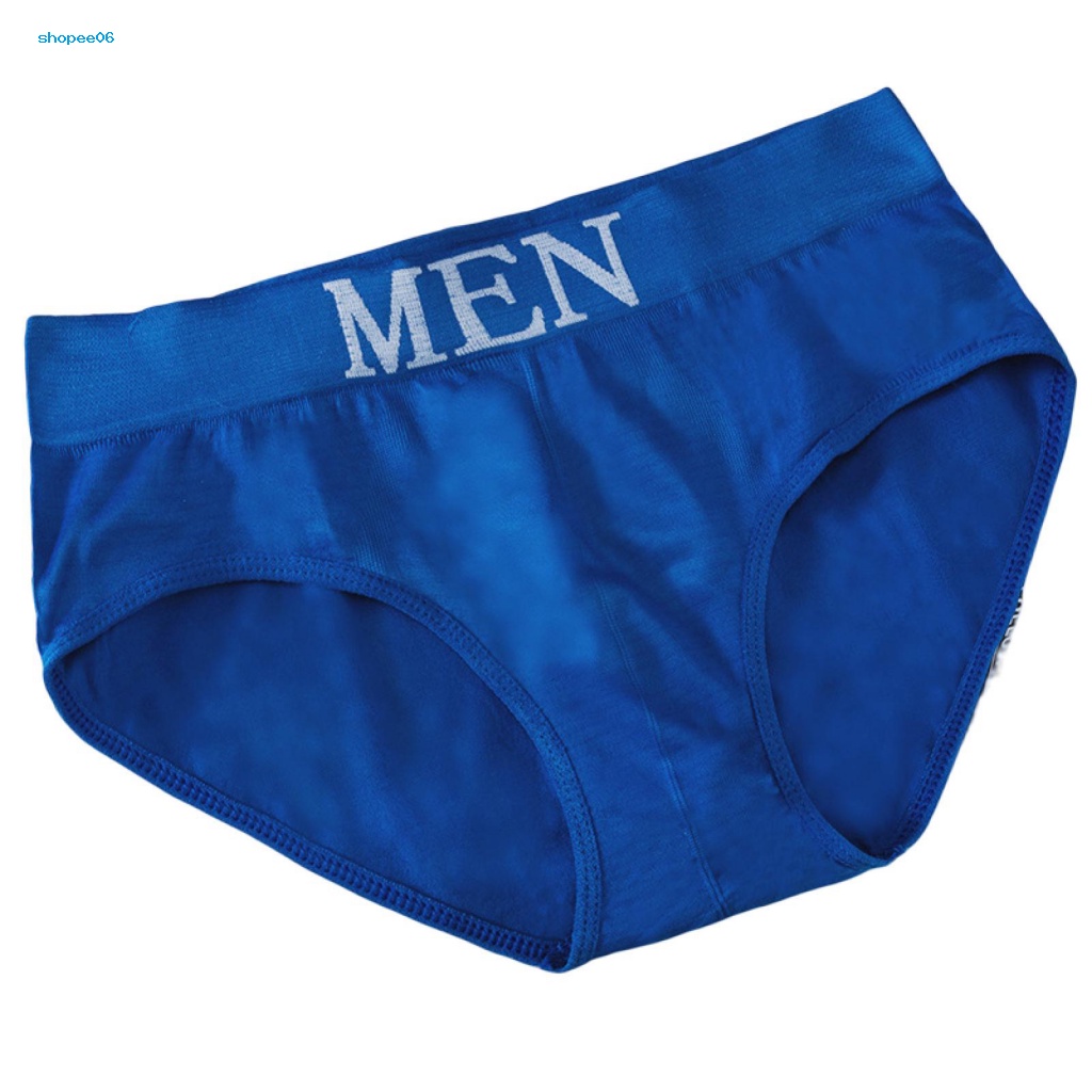 Quần Lót Nam Lưng Thấp Co Giãn Không Đường May In Chữ Quyến Rũ