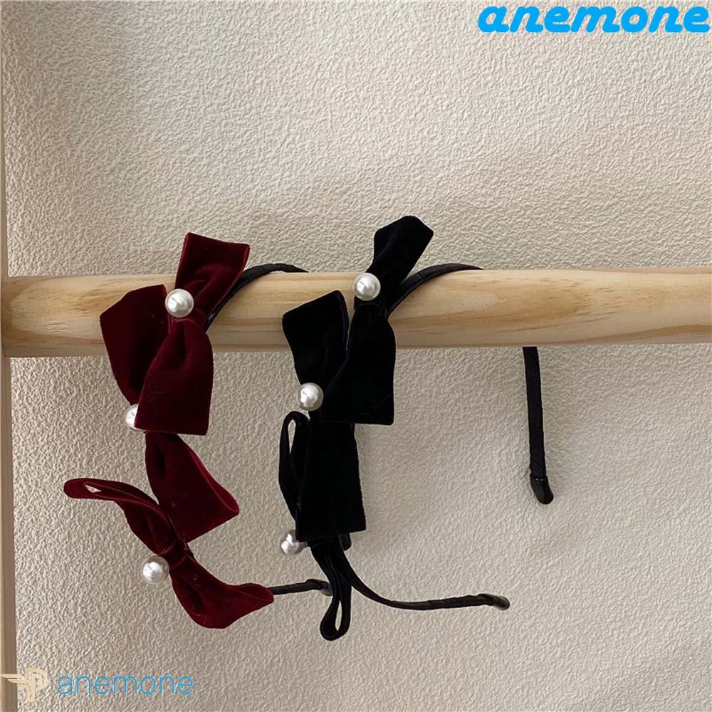 ANEMONE Băng Đô Nơ Bằng Nhung Phong Cách Hàn Quốc Thanh Lịch Dành Cho Nữ