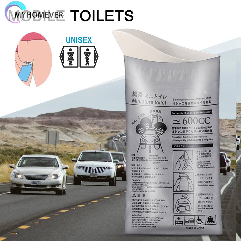 Set 4 Túi Đi Vệ Sinh Khẩn Cấp Sử Dụng Một Lần Cho Nam Và Nữ