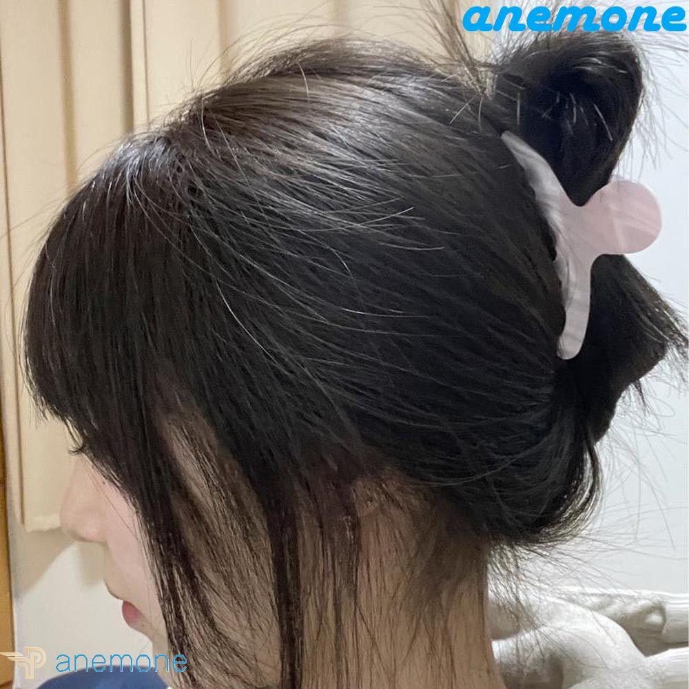 ANEMONE Kẹp Tóc Đuôi Ngựa Hình Cá Mập Màu Hồng Phong Cách Hàn Quốc Thời Trang Cho Nữ