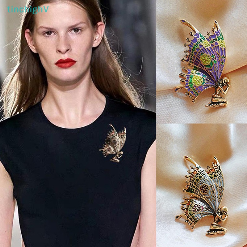 [TinchighV] Trâm Cài Áo Hình Cánh Bướm Phong Cách Vintage Cho Nữ