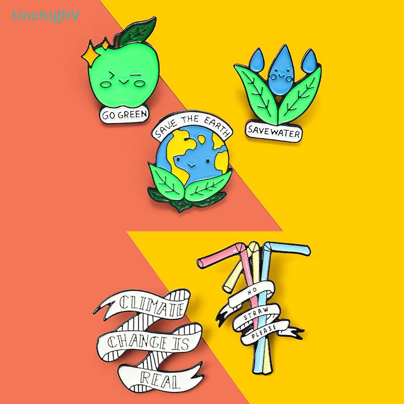 [TinchighV] Trâm Cài Áo Bảo Vệ Trái Đất Tráng Men Cho Quần Áo / Túi Xách [Mới