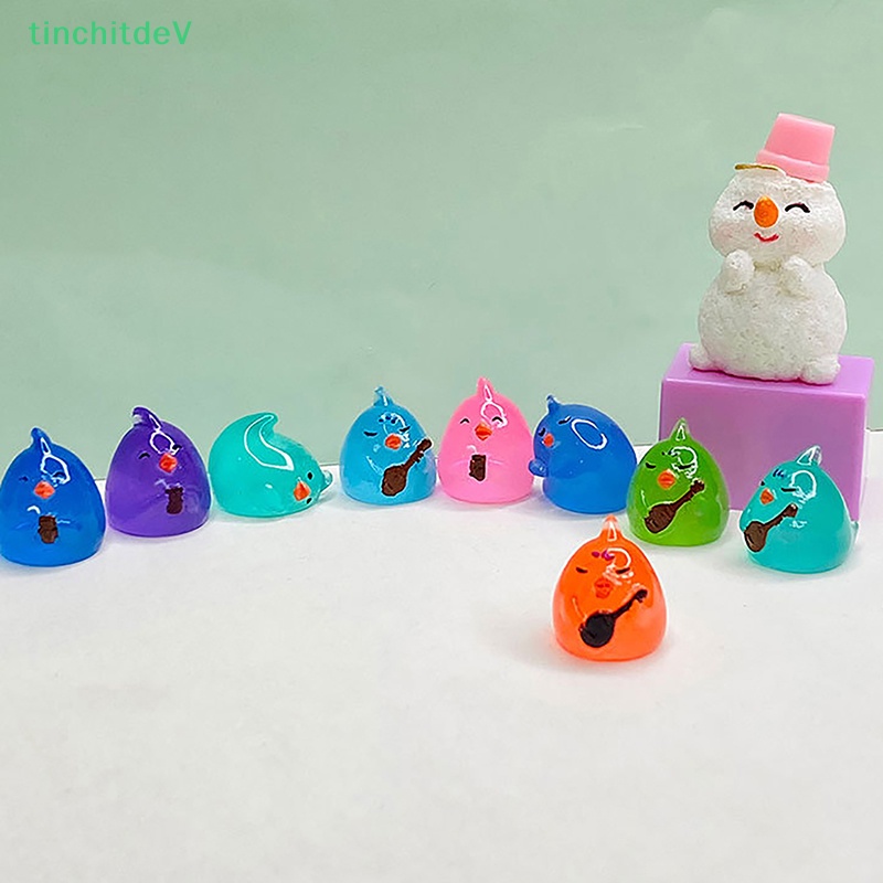 [TinchitdeV] Bộ 5 Đồ Chơi Trang Trí Nội Thất Xe Hơi Hình Gà Con Dạ Quang Dễ Thương Sáng Tạo [Mới]