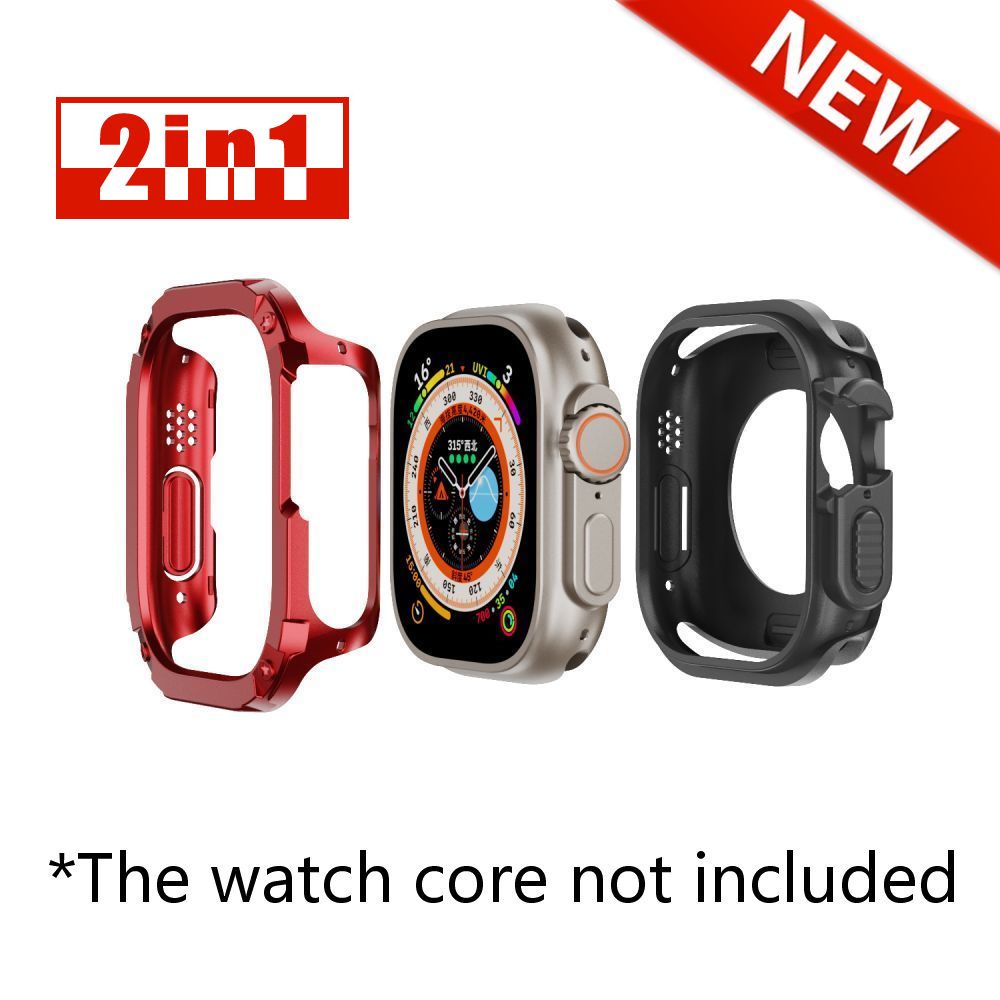 Ốp Bảo Vệ Chống Rơi Vỡ 2 Trong 1 Dành Cho Apple Watch Ultra 49mm 8 7 6 5 4 Se iwatch Series 40mm 41mm 44mm 45mm