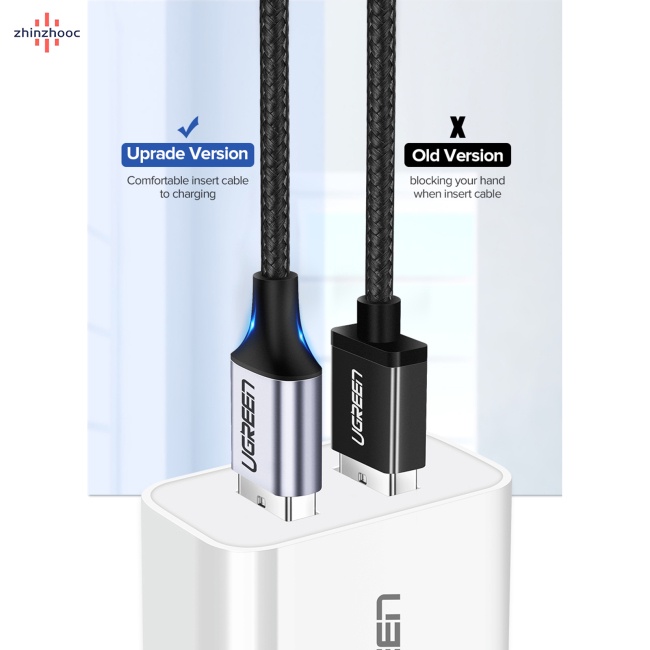 Dây Cáp Sạc Ugreen Type-c 3a Tương Thích Với Android Xiaomi 8 / 9 Huawei Mate20p40 Honor