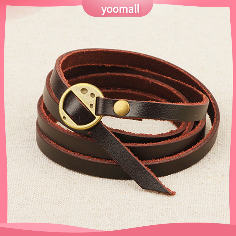 Vòng Tay Giả Da Nhiều Lớp Phong Cách Vintage Cho Nam Nữ