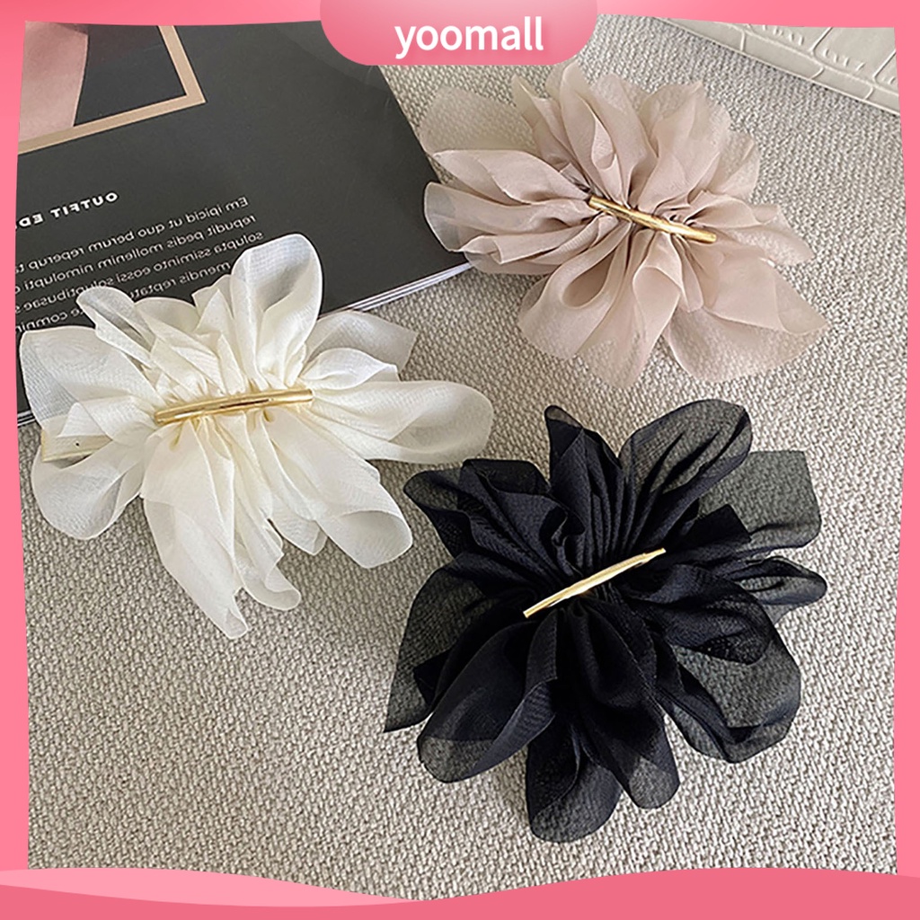 Kẹp Tóc Hình Hoa Lớn Không Trơn Cho Bé Gái