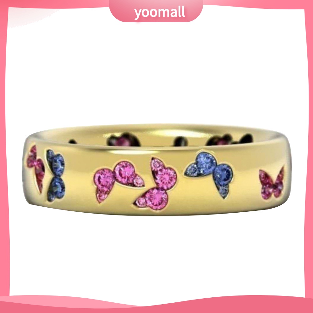 Nhẫn Cưới Thời Trang Hình Bướm Đính Đá Zircon Cho Nữ