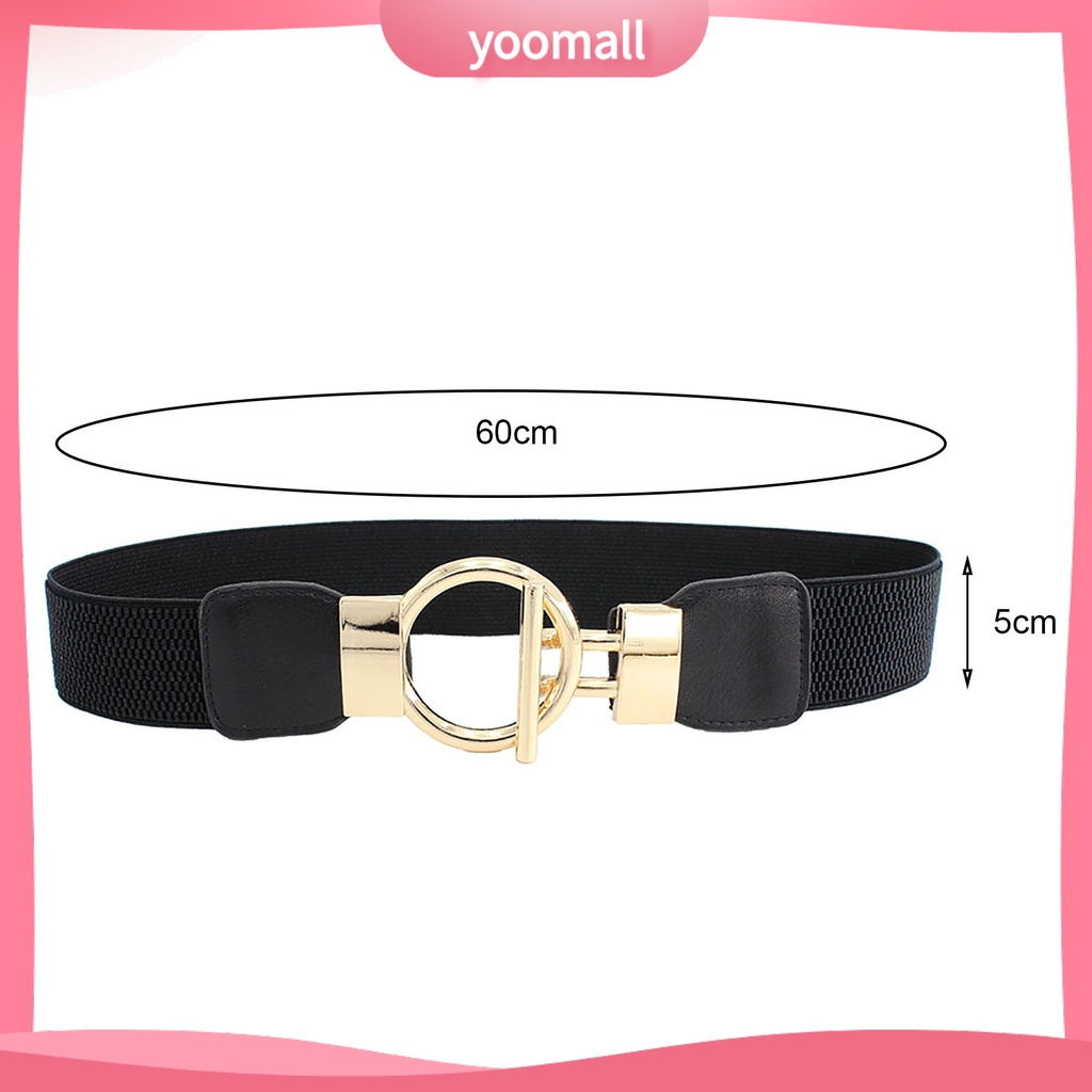 Thắt Lưng Giả Da Bản Rộng Co Giãn Cài Khóa Hợp Kim Tùy Chỉnh Thời Trang Cho Nữ