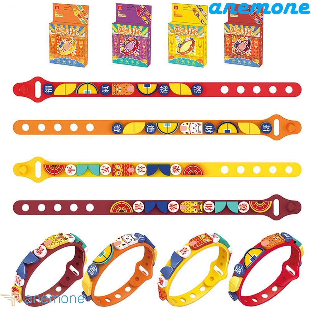 ANEMONE Vòng Đeo Tay Bằng Silicone Họa Tiết Chấm Bi DIY Dành Cho Bé Gái