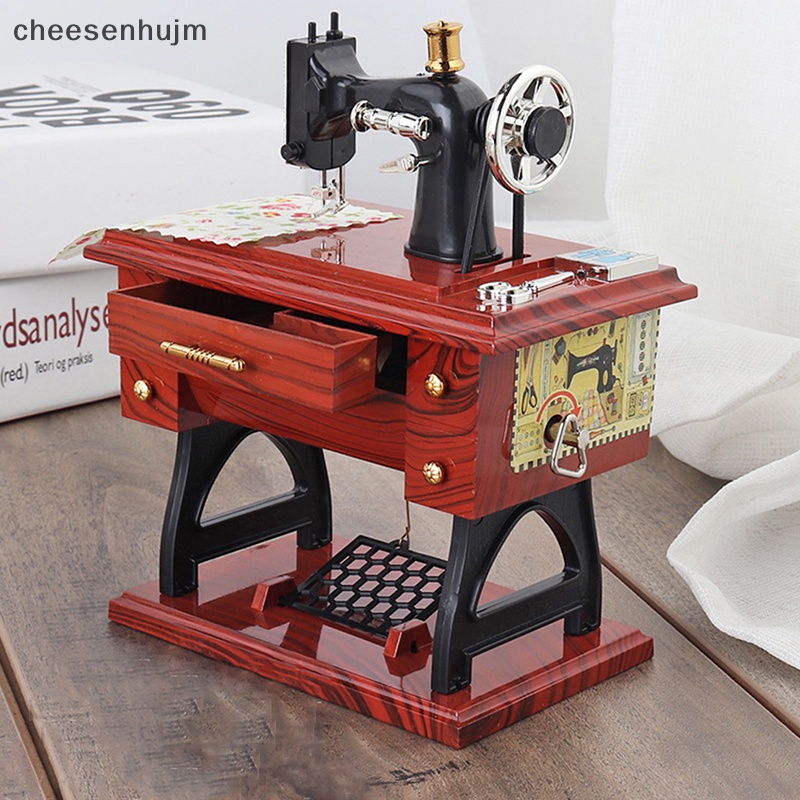 Hộp Nhạc Hình Máy May Phong Cách Retro Trang Trí Nhà Cửa