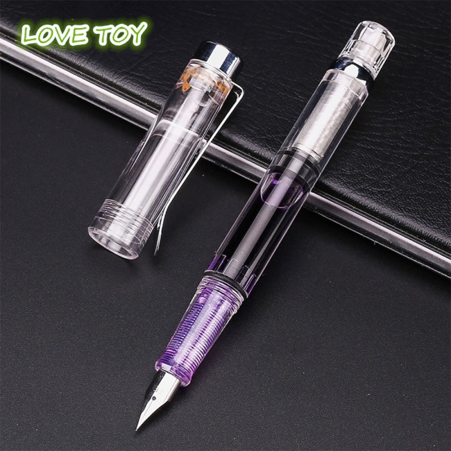 Hộp Đựng Bút Pít Tông Bằng Nhựa Trong Suốt Nhiều Màu