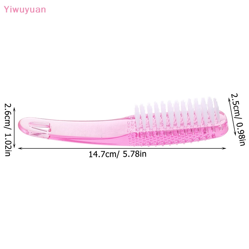 Bàn Chải Nhựa Mềm Cán Cong Loại Bỏ Bụi Cho Móng Tay