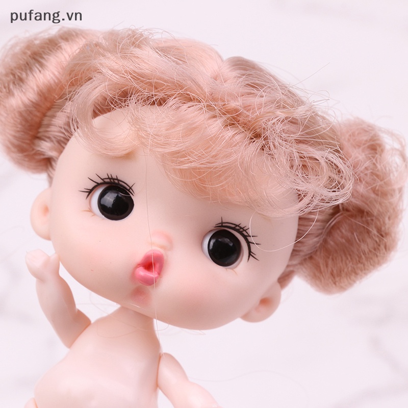 Pufang new mini 8.8cm doll cute face girl doll nude body dolls diy toys gift for girls vn
