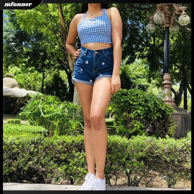 Áo Crop Top Không Tay Hở Lưng Họa Tiết Sọc Caro Gợi Cảm Cho Nữ