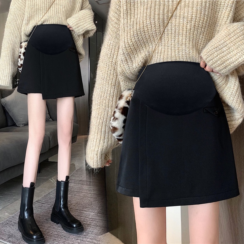 Chân Váy Xếp Ly Lưng Cao Thời Trang Cho Mẹ Bầu