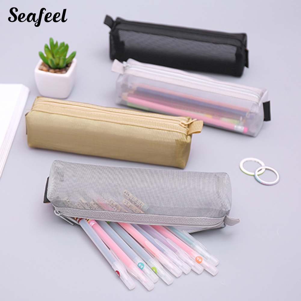 Túi Đựng Bút Màu Trơn Dễ Thương