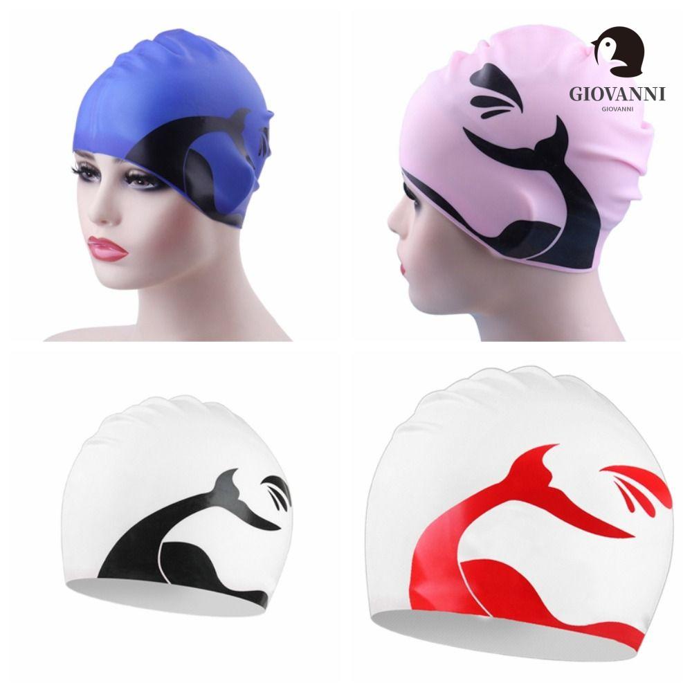 Giovanni Mũ Bơi Silicon Họa Tiết Đuôi Cá Chống Thấm Nước Trọng Lượng Nhẹ