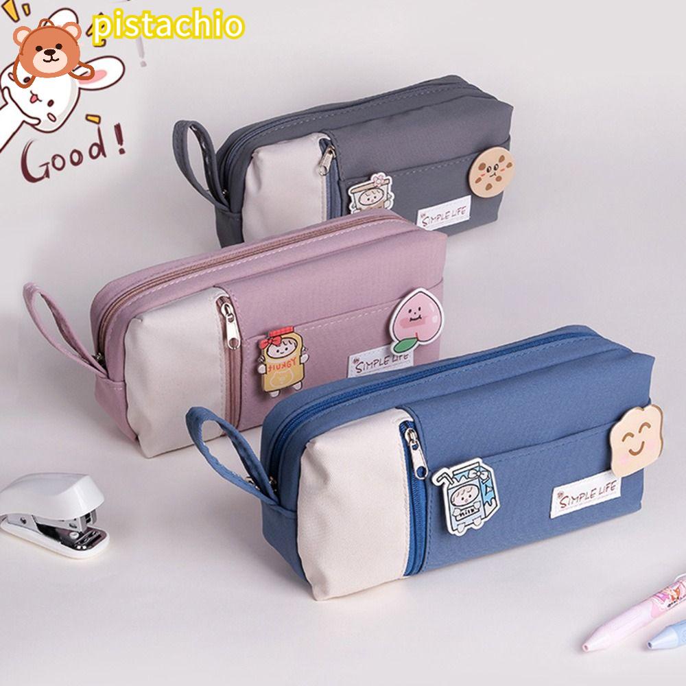 Túi Đựng Bút Bằng Vải Canvas Cỡ Lớn Thiết Kế Mới Tiện Lợi Dễ Sử Dụng