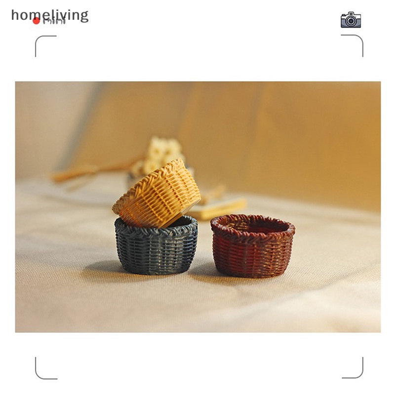 Giỏ Đựng Đồ Mini Bằng Nhựa Resin Tỉ Lệ 1 / 12 Trang Trí Nhà Búp Bê