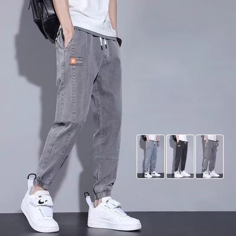 Quần Jeans Nam Dài Dáng Rộng Phong Cách Hàn Quốc