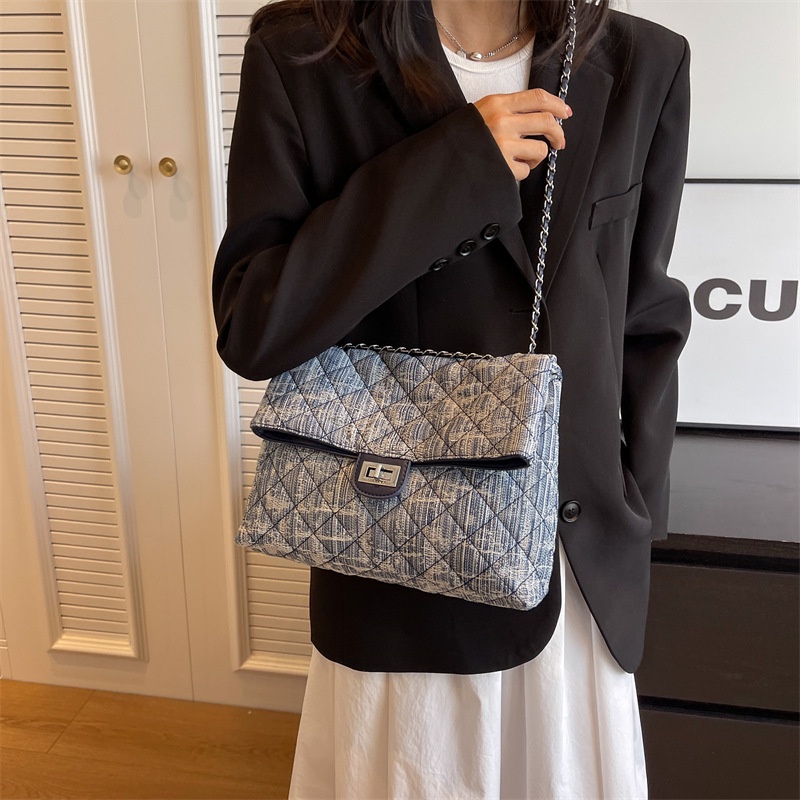 Túi Đeo Chéo Denim Họa Tiết Bông Tuyết Thời Trang 2023 Dành Cho Nữ