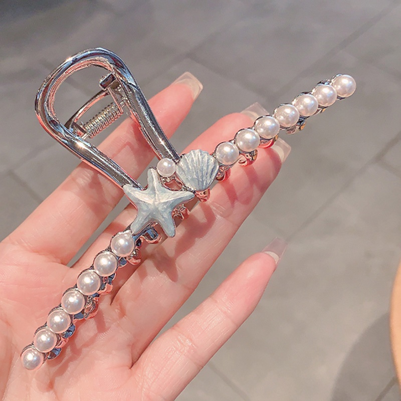 Kẹp Tóc Hình Vỏ Sò / Sao Biển / Ngọc Trai Độc Đáo Phong Cách