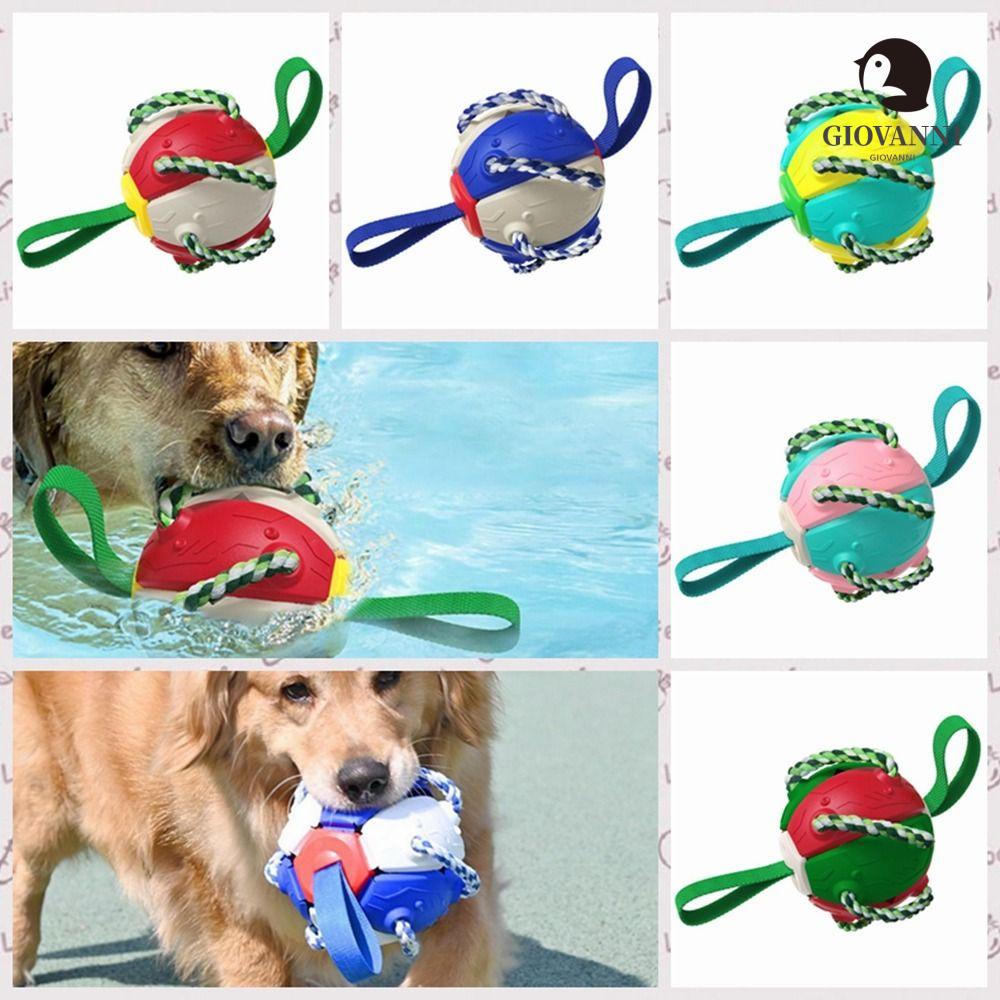 Quả Bóng Đá Bằng Nhựa Có Thể Gấp Lại Chống Mài Mòn Dùng Làm Đồ Chơi Tương Tác Cho Cún Cưng GIOVANNI