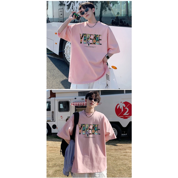 IFNICEFUTURE Áo phông nam nữ form rộng 2N Unisex thun cotton in nổi Gatin màu trắng hồng