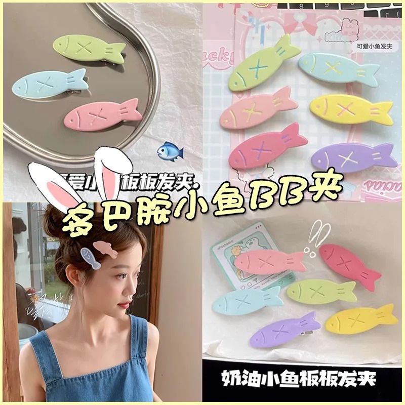 Kẹp Tóc Một Bên Hình Cá Nhiều Màu Dễ Thương Cho Nữ