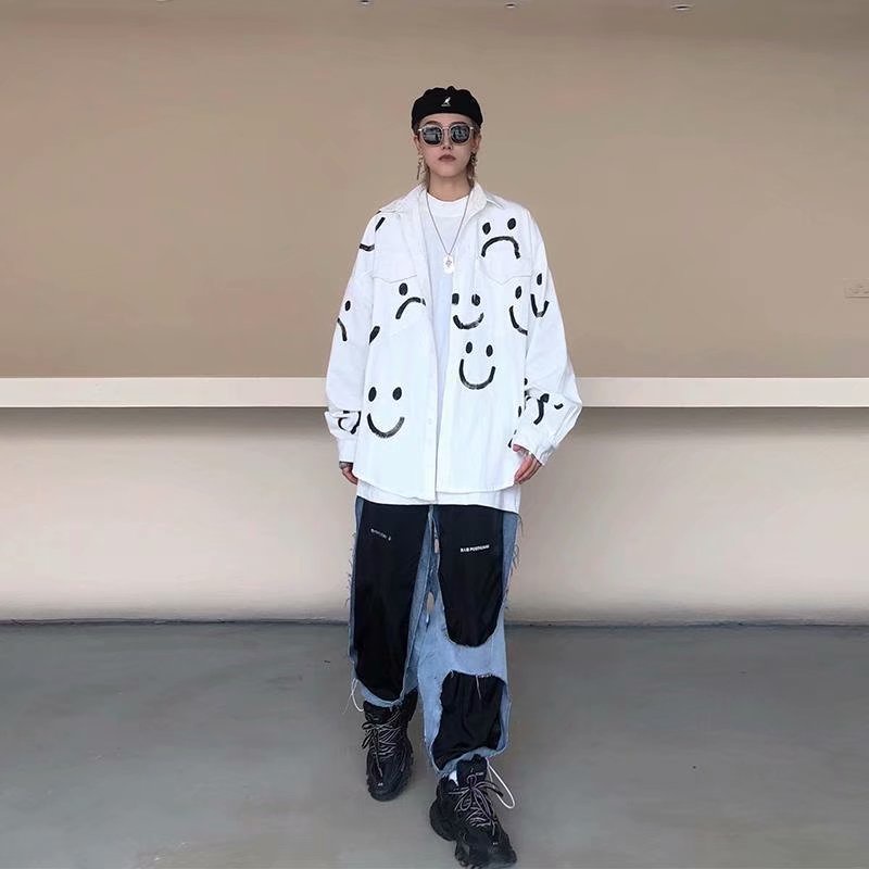 Áo Sơ Mi Cotton Dáng Rộng Màu Trắng Thiết Kế Mới Thoải Mái Thời Trang Mùa Xuân