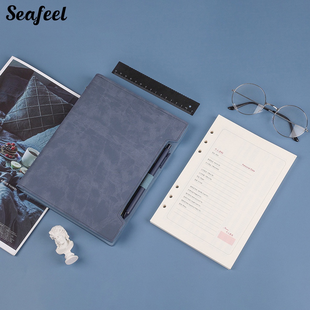 1 Bộ Sổ Tay Giả Da Kèm Vỏ Bút Mở Rộng Tiện Dụng