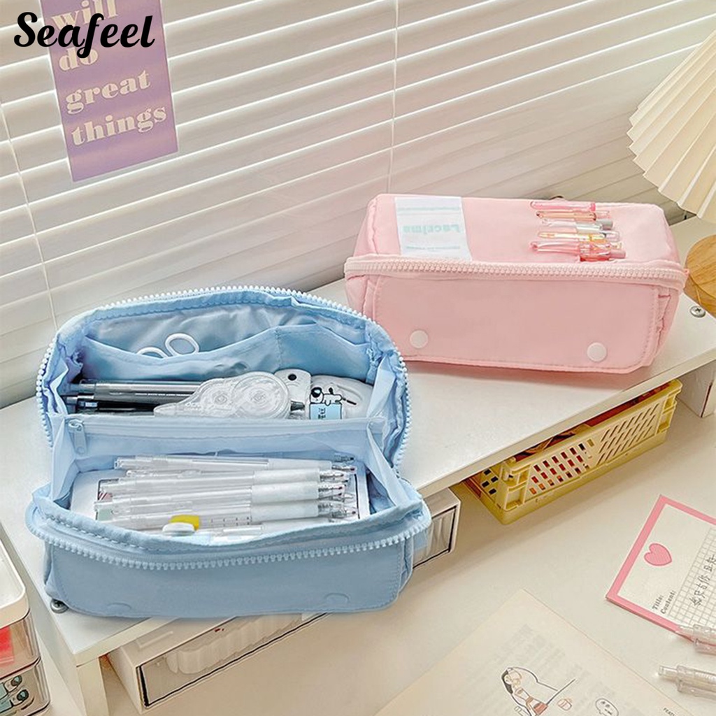 Túi Đựng Bút Nhiều Ngăn Màu Sắc Chống Bụi Bẩn Tiện Dụng Cho Học Sinh