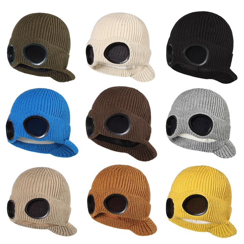 Fancysip Mũ Phi Công Dệt Kim Phối Lông Giữ Ấm Mùa Đông Phong Cách Hip Hop Đường Phố Cho Nam Và Nữ