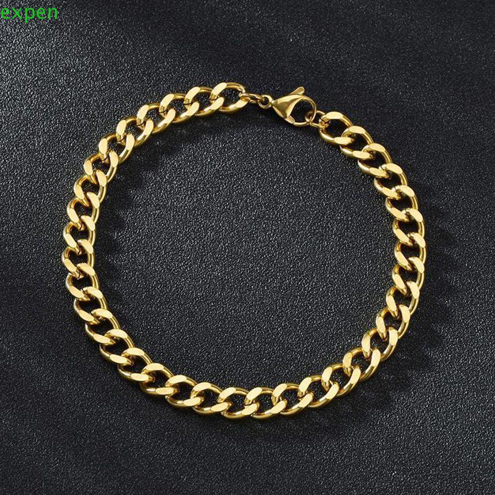 EXPEN Vòng Đeo Tay Bằng Thép Không Gỉ Phong Cách Hiphop Thời Trang Dành Cho Nữ