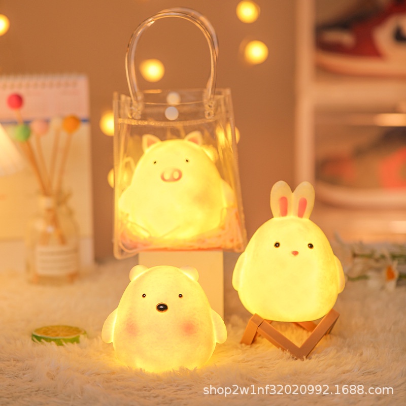 Đèn Ngủ Để Bàn Trang Trí Hình Động Vật Dễ Thương Bằng Vinyl