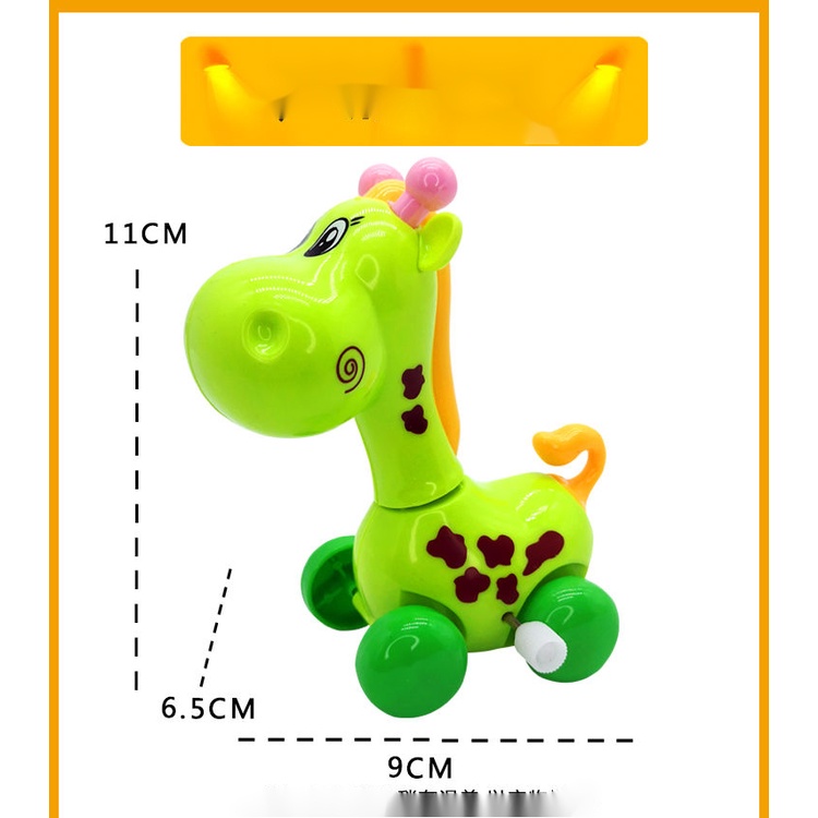 Set 5 / 10 Đồ Chơi Hình Hươu Cao Cổ Hoạt Hình Sử Dụng Dây Cót Dễ Thương Cho Trẻ