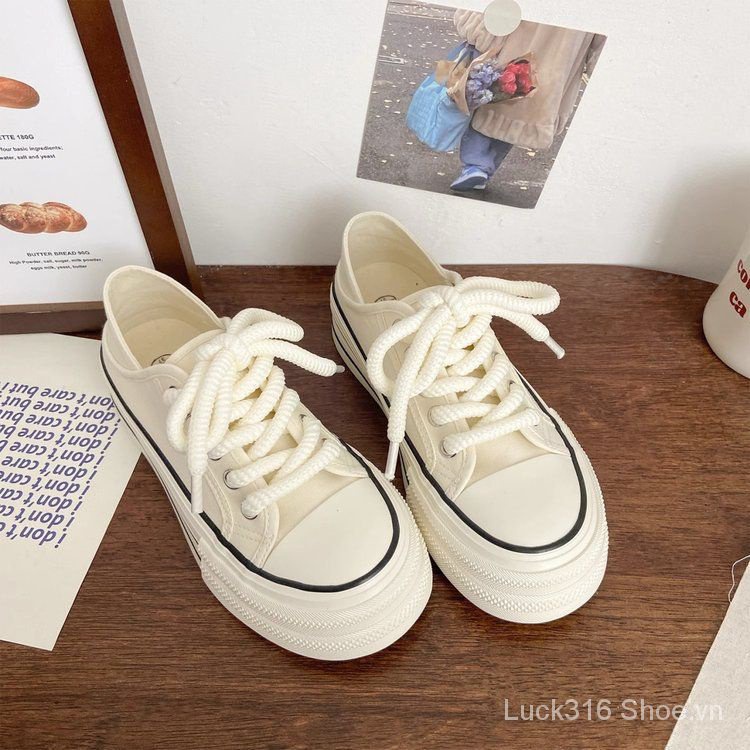Giày Thể Thao Vải Canvas Đế Dày Thoáng Khí Chống Trượt Thời Trang 2023 Cho Nữ