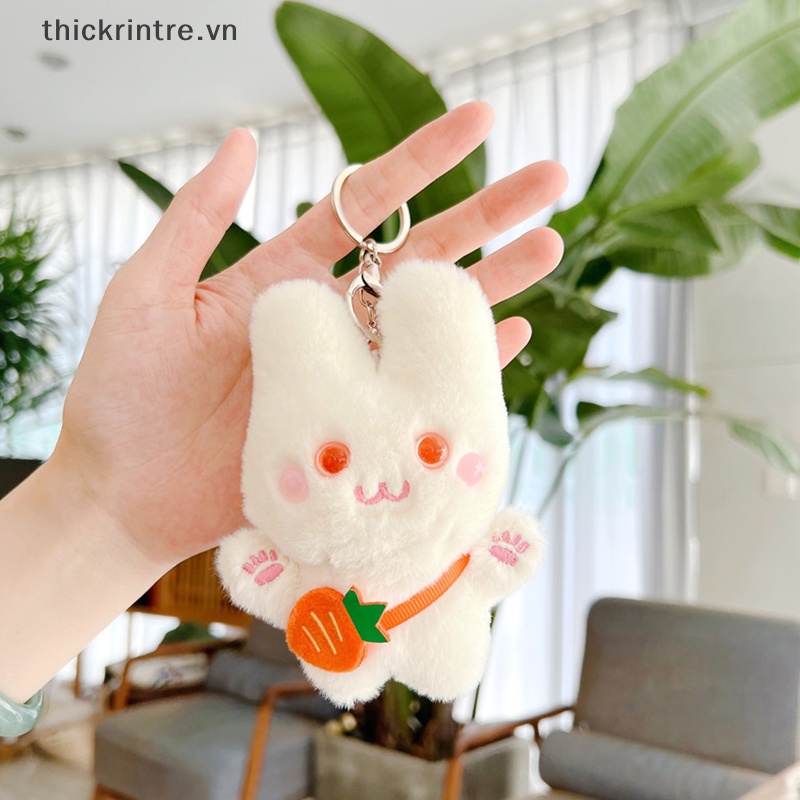 Móc Khóa Thỏ Nhồi Bông Dễ Thương Dùng Làm Quà Tặng