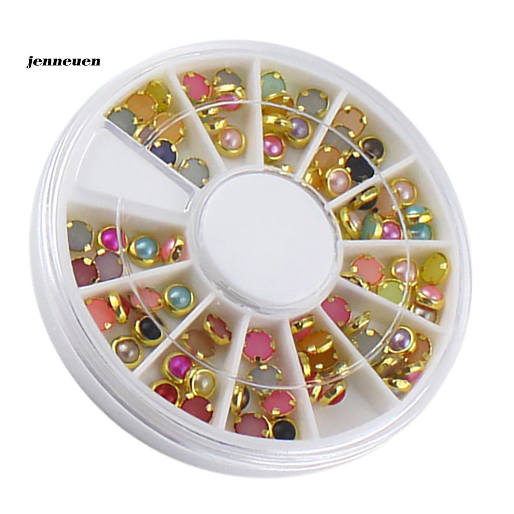 Hạt Ngọc Trai Tròn 5mm Bằng Hợp Kim Dùng Trang Trí Móng Tay