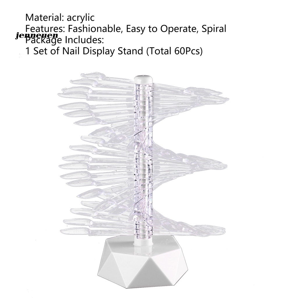 1 Bộ Giá Đỡ Trưng Bày Móng Tay Giả Trọng Lượng Nhẹ Màu Sắc