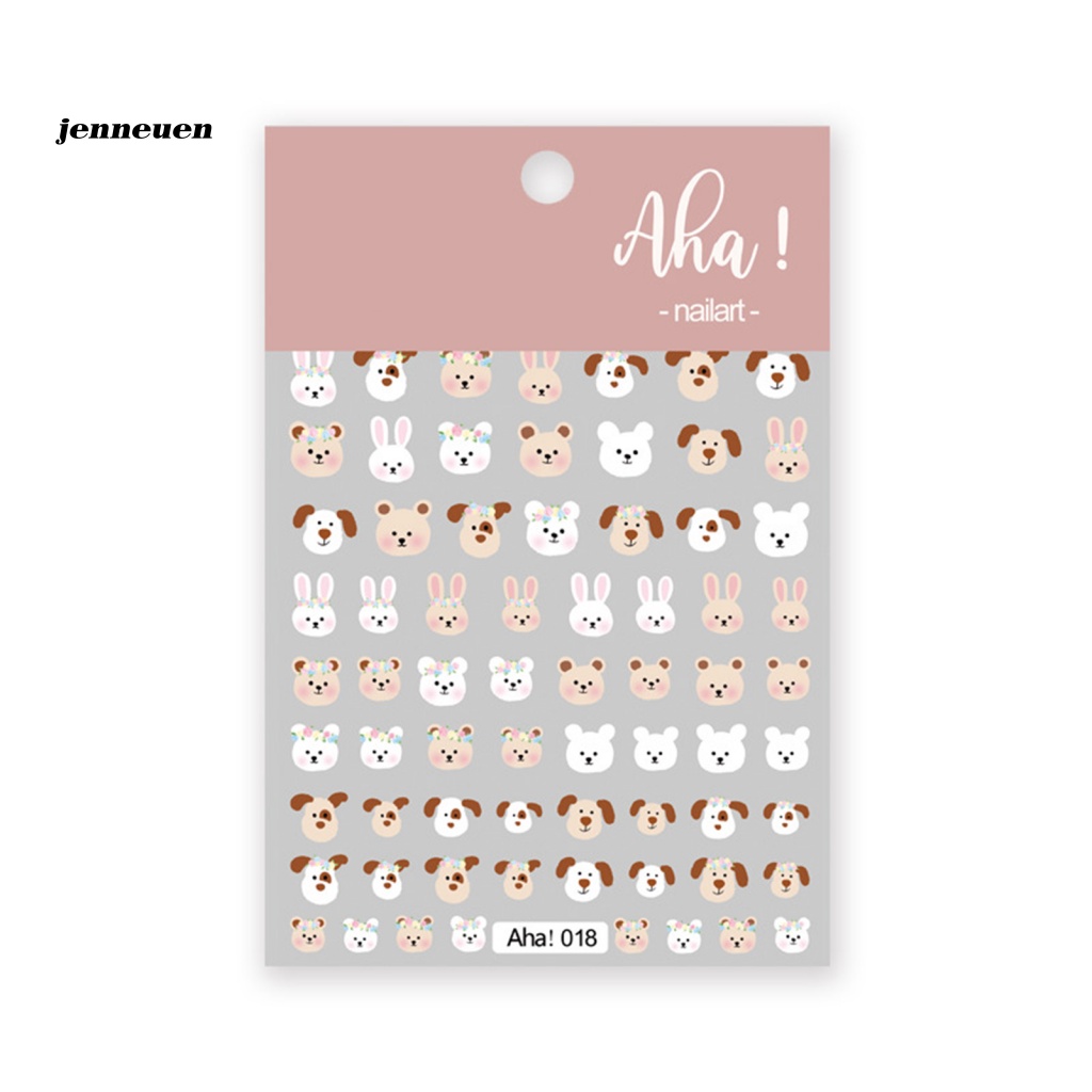 Hình Dán Móng Tay Thân Thiện Với Môi Trường Hình Vòng Hoa Thỏ Cà Rốt Động Vật Cho Bé Gái Fabulous