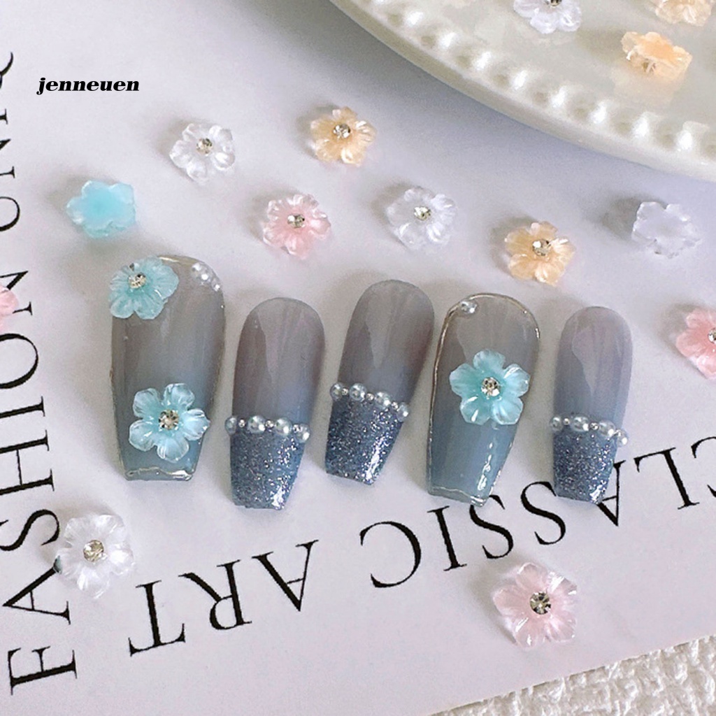 Set 30 Phụ Kiện Trang Trí Móng Tay / Điện Thoại Họa Tiết Hoa 3D Xinh Xắn