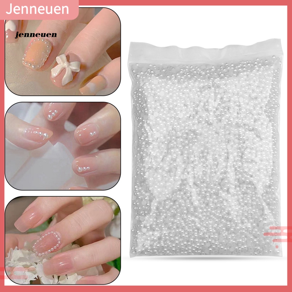 1 Túi Hạt Ngọc Trai Giả Tròn Trang Trí Móng Tay