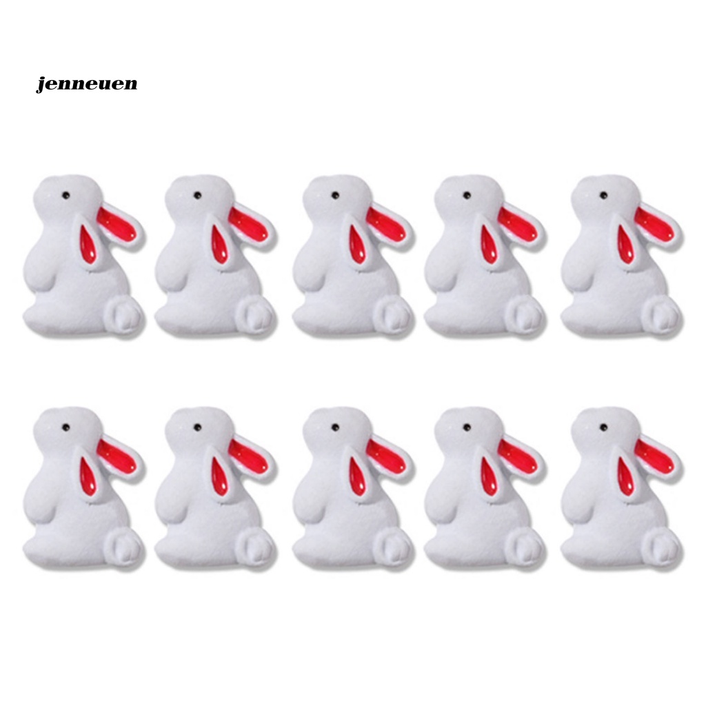 Set 10 Phụ Kiện Trang Trí Móng Tay Hình Thỏ Dễ Thương Siêu Nhẹ