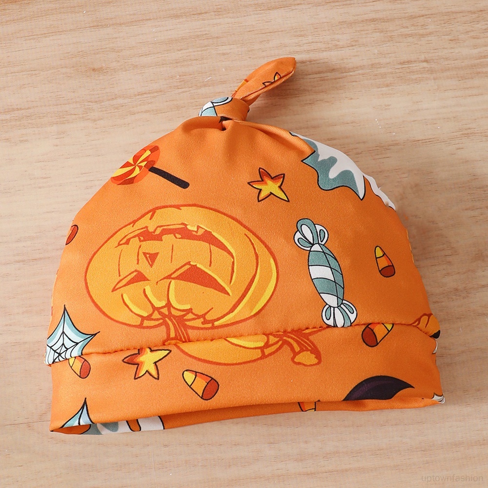 Bộ Áo Liền Quần In Họa Tiết Halloween Dễ Thương Cài Nút Cho Bé Sơ Sinh