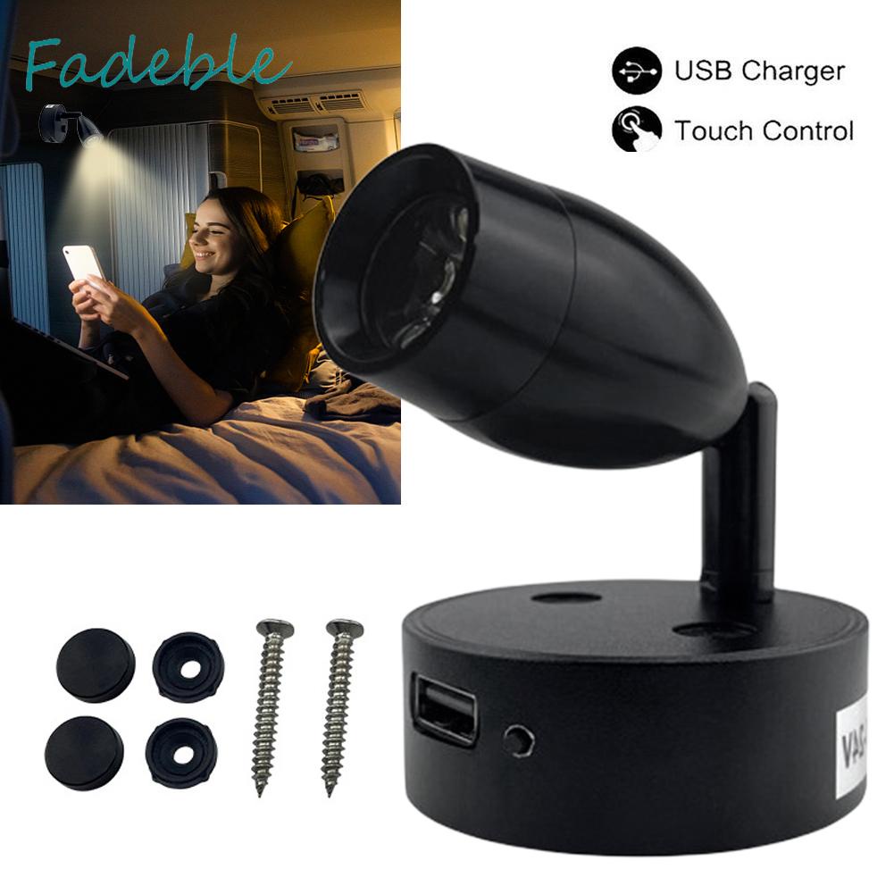 Đèn LED DC 12V 230LM USB Gắn Tường / Cạnh Giường / Xe Caravan